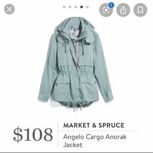 Market & Spruce Stitch Fix Cargo Jacket Zip Hoodie